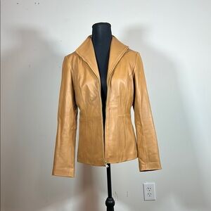 Tan Leather Women's Jacket